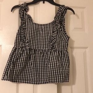 Forever 21 black and white blouse